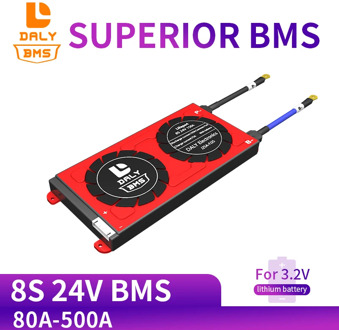 Daly 3.2V LiFePo4 8S 24V 80A 100A 200A 500A 18650 LFP PCM battery protection board BMS with balanced lithium battery module