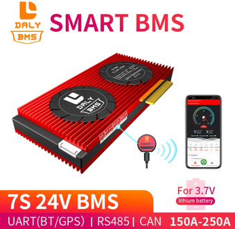 Daly 3.7V 18650 smart BMS circuit board daly board 7S 24V 150A 200A 250A 100 ah lithium ion battery ip67 bms bluetooth charger