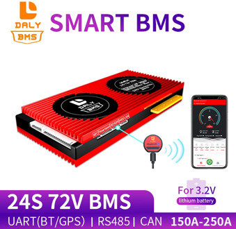 Daly Smart BMS 24S 72V LiFepo4 Battery 150A 200A 250A Bluetooth+485 to USB device +CAN+NTC +UART For Electric Car E-Bike Scooter