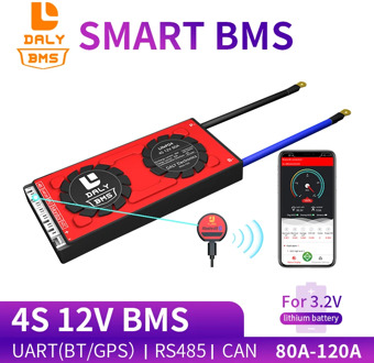 Daly smart BMS 4s 12.8v 80A 100A 120A BMS with Bluetooth UART RS485 CAN NTC function battery protection board bms