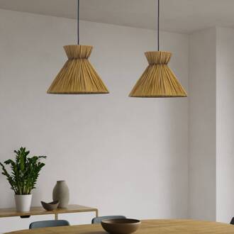 Dama hanglamp, lichtbruin, papier, Ø 30 cm lichtbruin, zwart