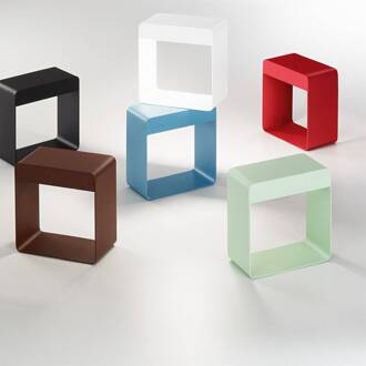 Dama LED tafellamp, rood, aluminium, ABS