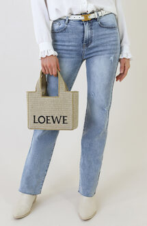 Damaged Wide Leg Jeans Mid Blue Stretch FMH Blauw