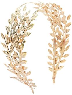 Dame Bladgoud Boomtak Kroon bruiloft hoofdbanden voor bruid Voorhoofd Haar Sieraden Bruiloft Accessoires