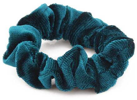 Dame Haar Accessoires Fluwelen Scrunchies Elastische Haarbanden Paardenstaart Houder Scrunchies Tie Haar Rubberen Band Hoofdband Blauw