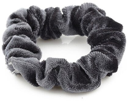 Dame Haar Accessoires Fluwelen Scrunchies Elastische Haarbanden Paardenstaart Houder Scrunchies Tie Haar Rubberen Band Hoofdband Grijs