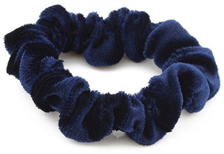 Dame Haar Accessoires Fluwelen Scrunchies Elastische Haarbanden Paardenstaart Houder Scrunchies Tie Haar Rubberen Band Hoofdband marine blauw