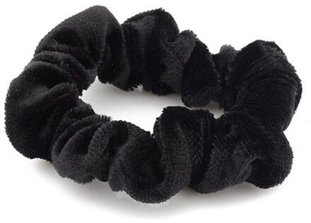 Dame Haar Accessoires Fluwelen Scrunchies Elastische Haarbanden Paardenstaart Houder Scrunchies Tie Haar Rubberen Band Hoofdband zwart
