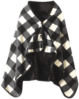 Dame Multifunctionele Doublelayer Tartan Plaid Deken Sjaal Wrap Shawl Winter Warm Vrouwen Foulard Femme Sjaals Wraps YL5