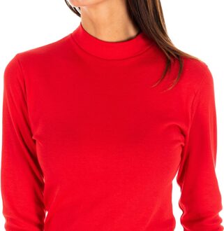 Damen Langarm T-Shirt 1625-M - maat EU 40 / UK 12 Rood