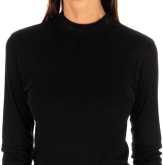 Damen Langarm T-Shirt 1625-M - maat EU 44 / UK 16 Zwart