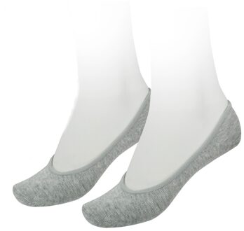 Dames - 2-Pack Footie Sokken - Grijs - 35-38