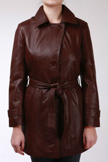 Dames 3/4 lengte strikriem trenchcoat-Oldbury - maat EU 40 / UK 12 Bruin