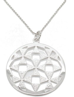 Dames 925 Echt Zilveren Ketting met Hanger - Zilver ZH-6037