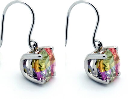 Dames 925 Sterling Zilver Dangle Oorbellen - Zilver CC-28