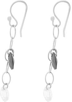 Dames 925 Sterling Zilver Dangle Oorbellen - Zilver ZO-5729/1 - One Size