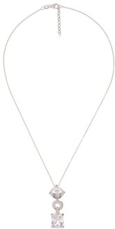 Dames 925 Sterling Zilver Hanger met Ketting - Wit ZH-4536 - One Size