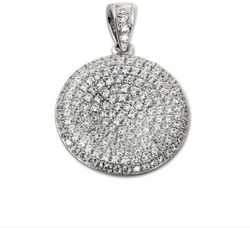 Dames 925 Sterling Zilver Ketting met Hanger - Zilver ZH-4435 - maat