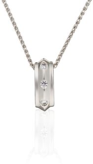 Dames 925 Sterling Zilver Ketting met Hanger - Zilver ZH-4744 - One Size