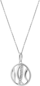 Dames 925 Sterling Zilver Ketting met Hanger - Zilver ZH-4768 - One Size
