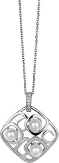 Dames 925 Sterling Zilver Ketting met Hanger - Zilver ZH-4846