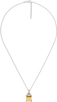 Dames 925 Sterling Zilver Set: Ketting-Hanger + Oorbellen - Zilver SET-5982 - One Size