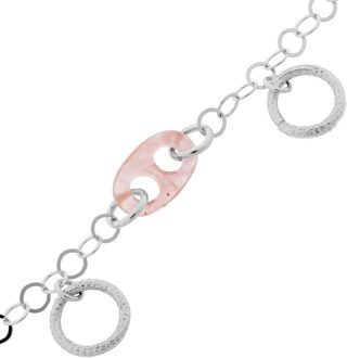 Dames 925 Sterling Zilveren Armband - Zilver ZA-1814 - maat