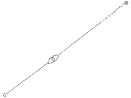 Dames 925 Sterling Zilveren Armband - Zilver ZA-7050 - maat