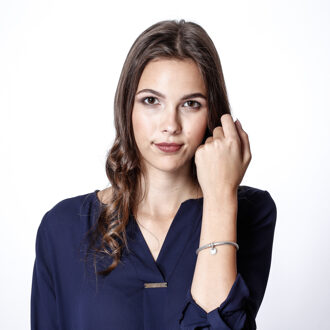 Dames 925 Sterling Zilveren Armband - Zilver ZA-7400