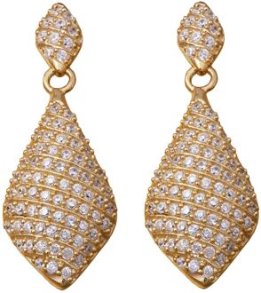 Dames 925 Sterling Zilveren Dangle Oorbellen - Goud ZO-5886-GOLD