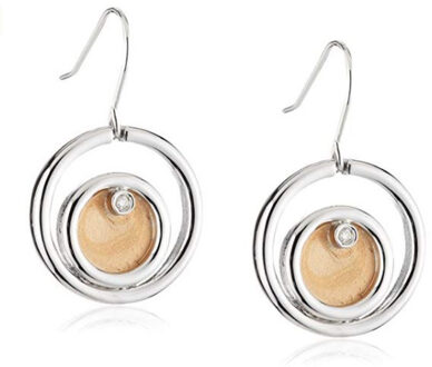 Dames 925 Sterling Zilveren Dangle Oorbellen - Zilver ZO-5703