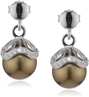 Dames 925 Sterling Zilveren Drop Oorbellen - Zilver ZO-5028