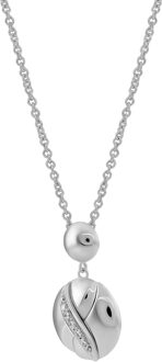 Dames 925 Sterling Zilveren Hanger met Ketting - Wit ZH-4487 - maat