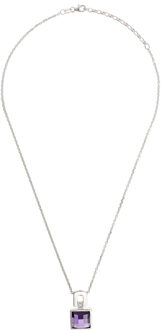 Dames 925 Sterling Zilveren Hanger met Ketting - Wit ZH-4617 - One Size