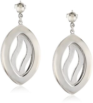 Dames 925 Sterling Zilveren Hangoorbellen - Zilver ZO-5067 - One Size