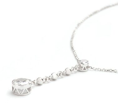 Dames 925 Sterling Zilveren Keten met Hanger - Zilver ZH-4486 - maat