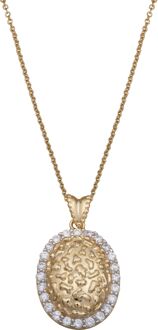 Dames 925 Sterling Zilveren Ketting met Hanger - Goud ZH-4520-GOUD