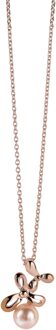 Dames 925 Sterling Zilveren Ketting met Hanger - Roze ZH-6016/1 Rosé - One Size