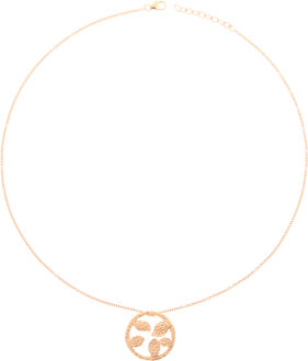 Dames 925 Sterling Zilveren Ketting met Hanger - Roze ZH-6023/1 Rosé