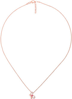 Dames 925 Sterling Zilveren Ketting met Hanger - Roze ZH-7083 Rosé - One Size
