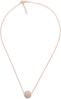 Dames 925 Sterling Zilveren Ketting met Hanger - Roze ZH-7235/RG Rosé