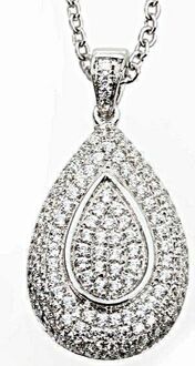 Dames 925 Sterling Zilveren Ketting met Hanger - Zilver ZH-4436