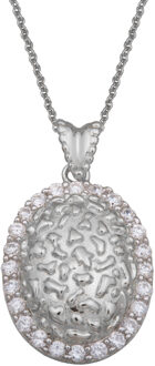 Dames 925 Sterling Zilveren Ketting met Hanger - Zilver ZH-4520