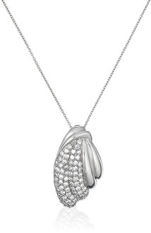 Dames 925 Sterling Zilveren Ketting met Hanger - Zilver ZH-4528