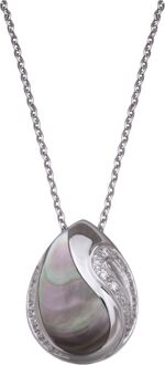 Dames 925 Sterling Zilveren Ketting met Hanger - Zilver ZH-4556