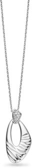 Dames 925 Sterling Zilveren Ketting met Hanger - Zilver ZH-4726