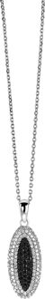 Dames 925 Sterling Zilveren Ketting met Hanger - Zilver ZH-4799 - One Size