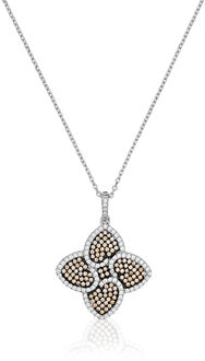 Dames 925 Sterling Zilveren Ketting met Hanger - Zilver ZH-4837