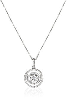 Dames 925 Sterling Zilveren Ketting met Hanger - Zilver ZH-4841