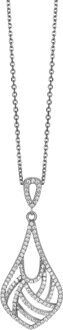 Dames 925 Sterling Zilveren Ketting met Hanger - Zilver ZH-4843
